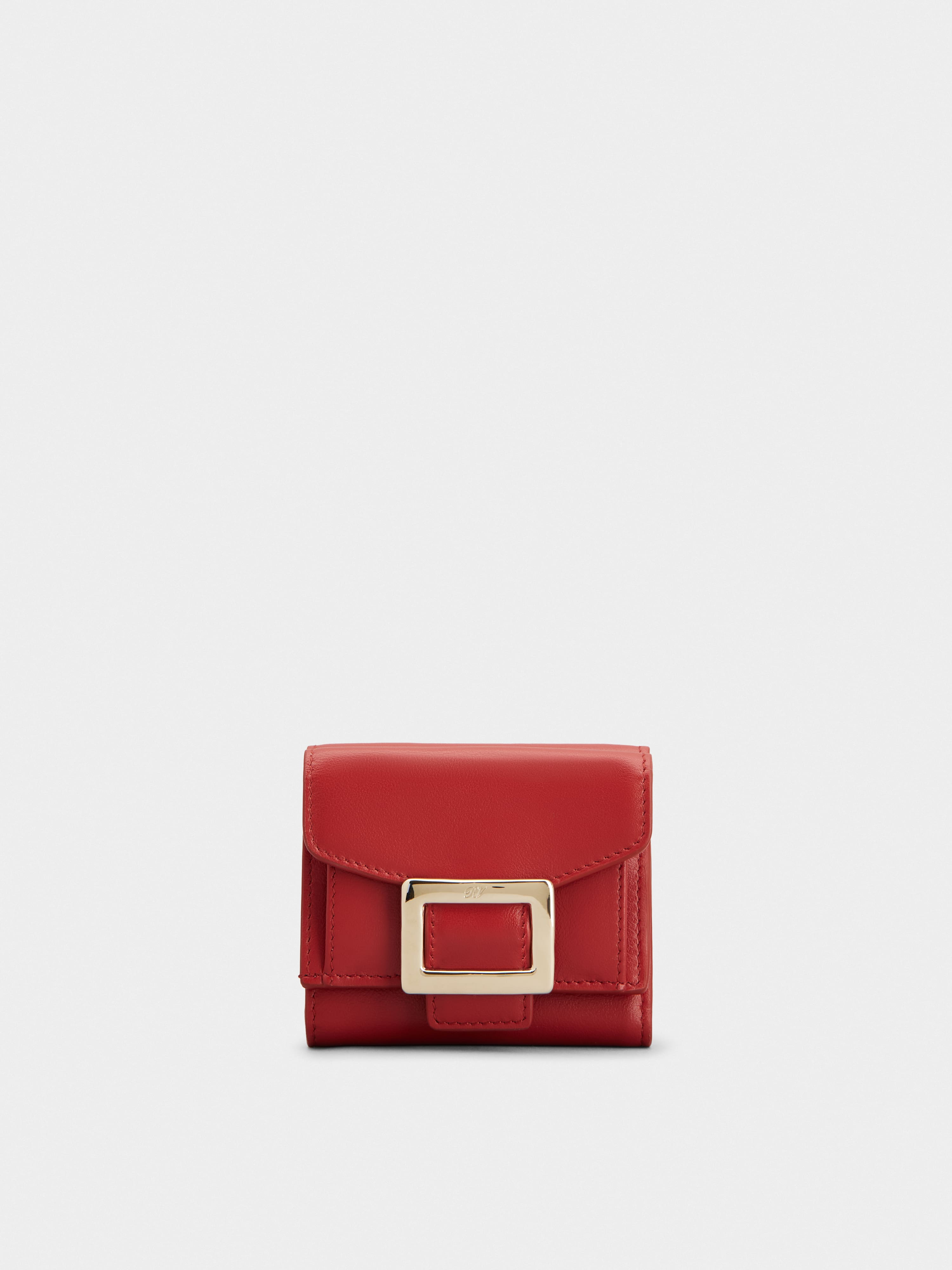 Portefeuille Belle Vivier en cuir Rouge Femme RAWAWSB1000XMAPZR021 ...