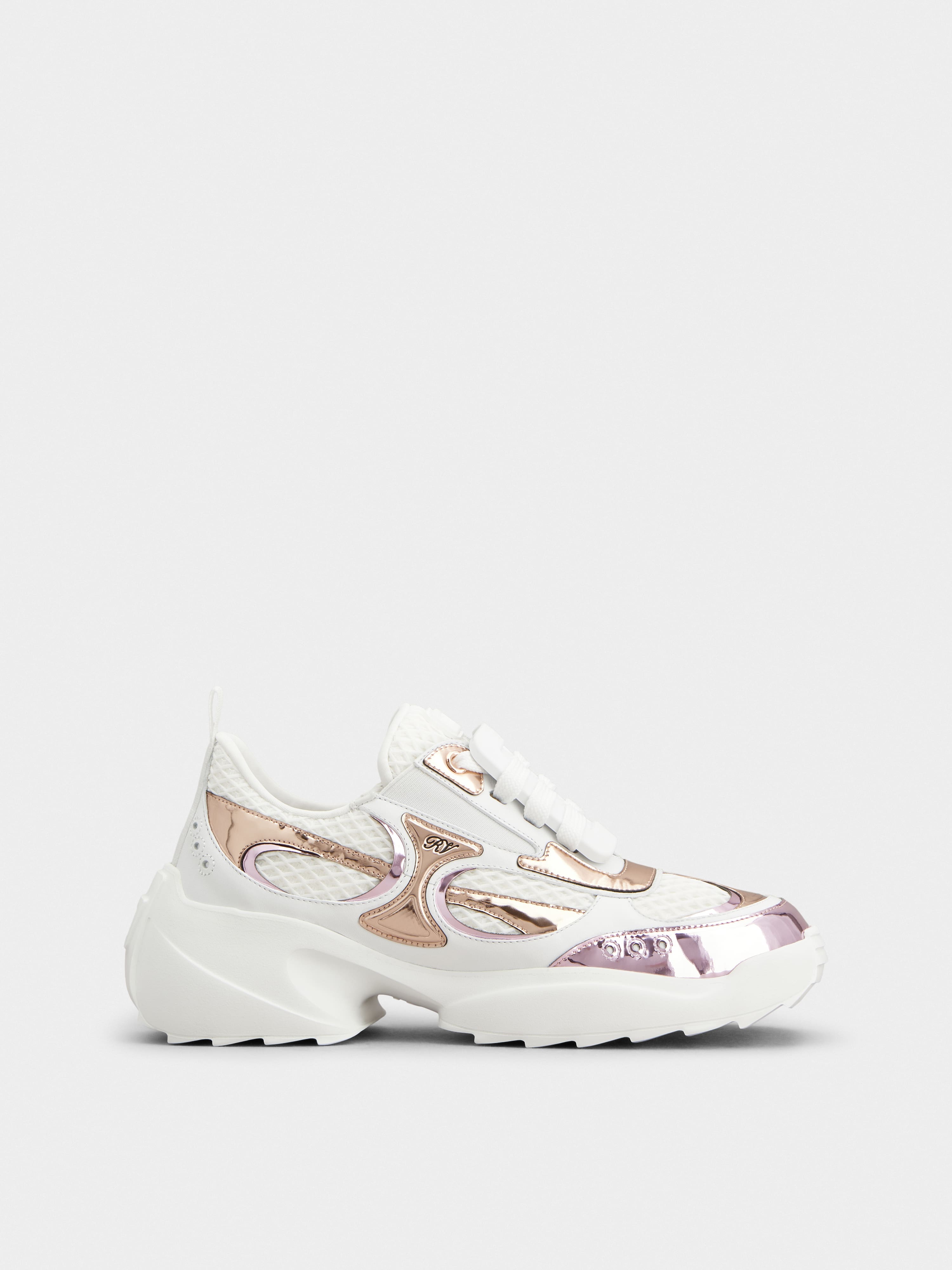 Sneakers Viv’ on the Run en cuir et tissu - Roger Vivier