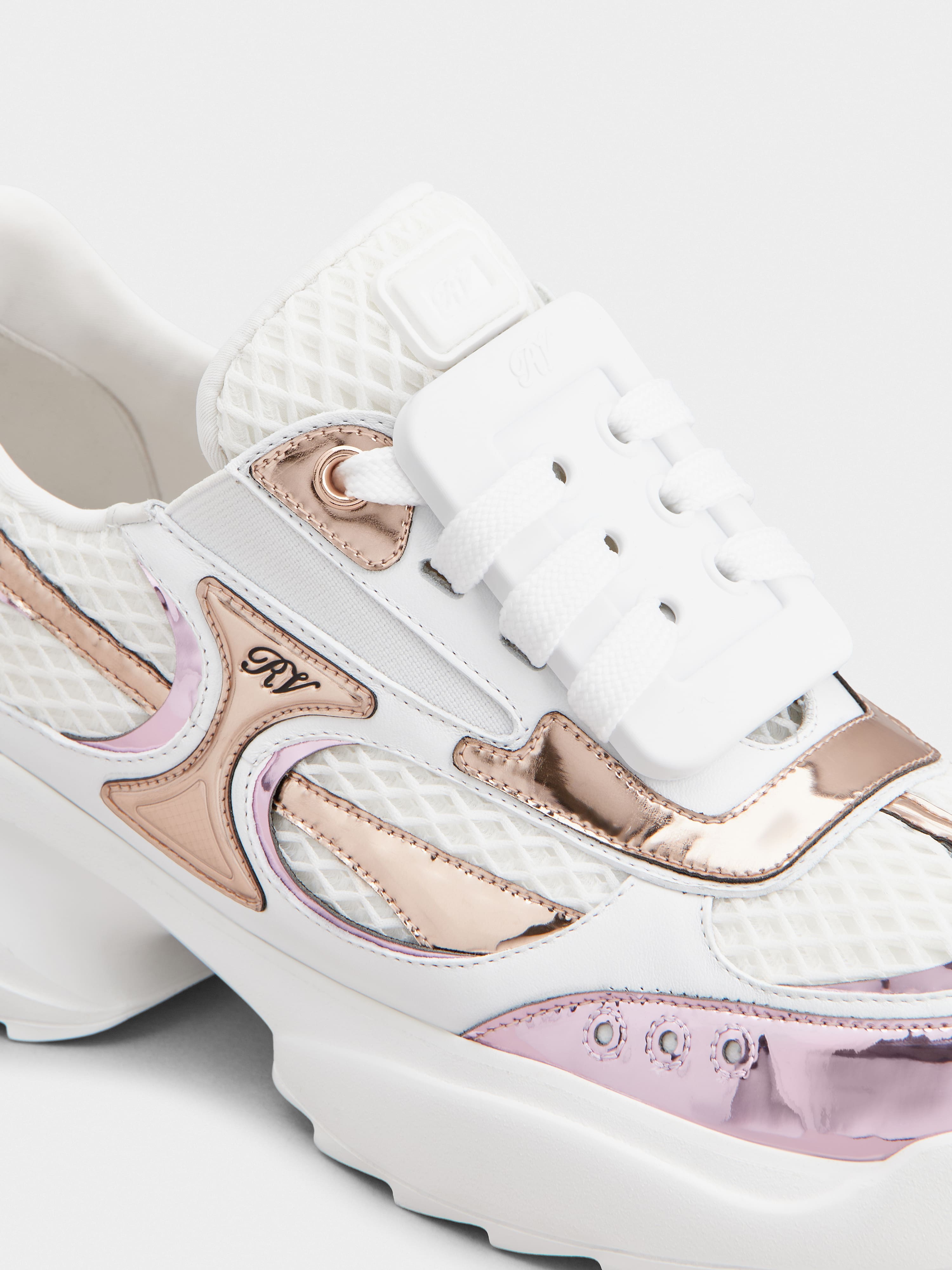 Sneakers Viv' on the Run aus Leder und Stoff - Roger Vivier